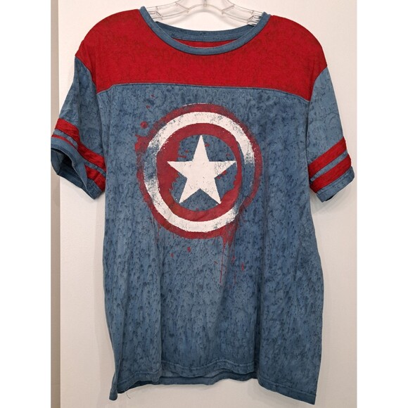 Captain American Shield Graphic T-shirt Men's M 38/40 Marvel - Picture 1 of 7